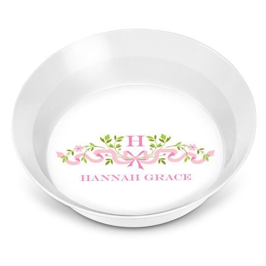 Pink Ribbon Children's Melamine Bowl